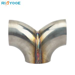 범용 자동차 배기 Y 모양 커넥터 51/57/70/76mm 스테인레스 스틸 2/2.25/2.5/3.0 인치 어댑터 커플러 연결 파이프