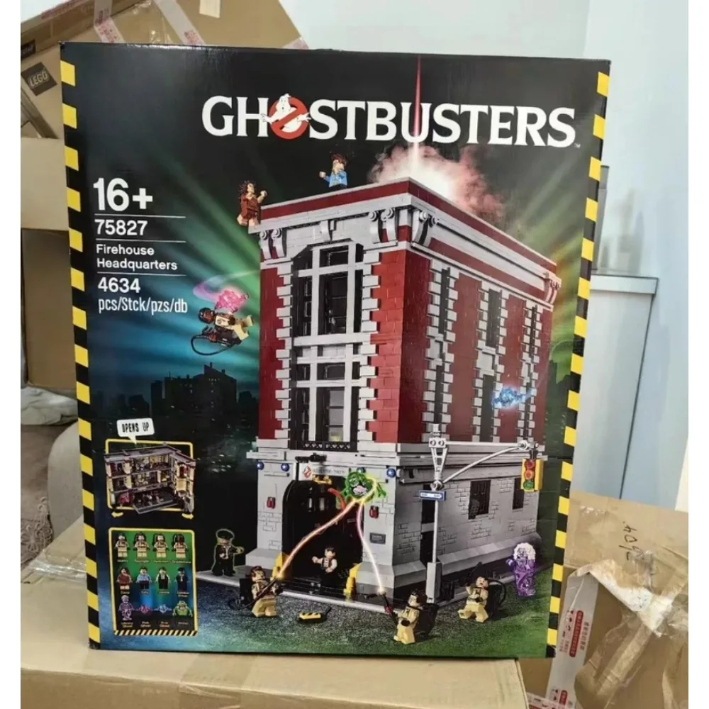 가벼운 Ghostbusters 소방서 본부 4634PCS 빌딩 블록 벽돌 키트 호환 75827 크리스마스 생일 선물