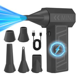 105000RPM 미니 터보 제트 팬, 5개의 투이어스가 있는 충전식 전기 에어 더스터, 4단계 터보 제트 팬 블로워 풍속