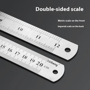 15-100CM 무반사 새틴 크롬 스테인리스 스틸 엔지니어링 자 (MM 눈금)