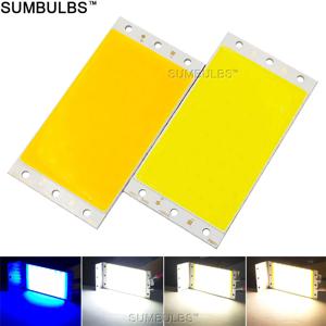 Sumbulbs DIY LED 패널 빛 94x50MM 1500LM 매우 밝은 따뜻한 자연 차가운 흰색 파란색 DC 12V 15W COB 보드 LED 램프