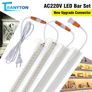 LED 튜브 라이트, 고휘도 나이트 바, 2835 스트립, 에너지 절약 램프, 가정 주방 캐비닛 벽 장식, AC220V, 50cm, 72LED