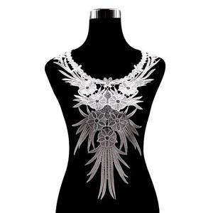 레이스 자수 코르지 칼라 꽃 중공 가짜 칼라 DIY 웨딩 드레스 액세서리
