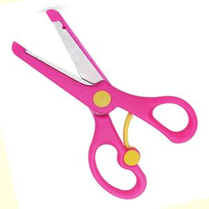 컬러 어린이 플라스틱 둥근 머리 안전 가위, 어린이 종이 커터 도구, 유치원 학생 문구 가위, 파티 선물