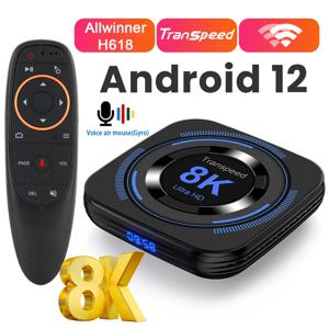 Transpeed Allwinner H618 안드로이드 12 TV 박스 듀얼 Wifi 32G64G 쿼드 코어 Cortex A53 지원 8K 비디오 4K BT4.0 셋톱 박스