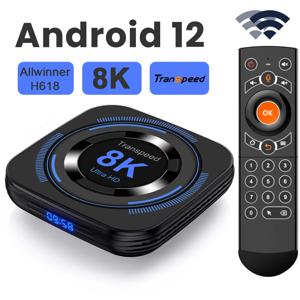 Transpeed Allwinner H618 안드로이드 12 TV 박스 32G 64G 지원 8K 비디오 4K 쿼드 코어 Cortex A53 BT 음성 미디어 플레이어 셋톱 박스