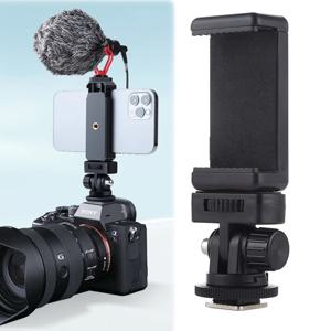 카메라 핫슈 폰 홀더 모니터 iPhone 용 콜드 슈 마운트가있는 유연한 삼각대 어댑터 Samsung Canon Nikon Sony DSLR 카메라