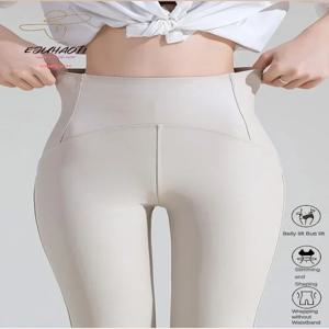 여성용 섹시한 Pu 가죽 레깅스, 여성용 하이웨이스트 바지, 소녀 멀티 컬러 타이츠, 부드럽고 얇은 플리스 팬츠, 가을