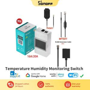 SONOFF TH Elite 16A/20A WiFi 스마트 온도 습도 모니터링 스위치 음성/앱 제어 지원 Alexa Google Home Assistant