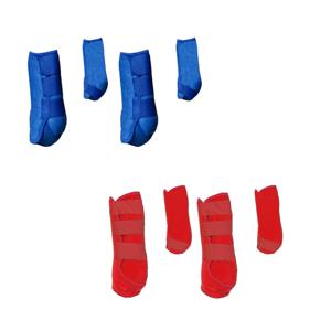 4x 말 부츠 다리 보호 힘줄 보호대 점프 승마 훈련을위한 다기능 재사용 가능한 휴대용 가드 다리 랩