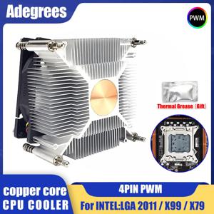 CPU 에어 쿨러, 인텔 2011 X79 X99 CPU 선풍기 환풍기, 4 핀 PWM 냉각 PC 라디에이터 선풍기, 80mm