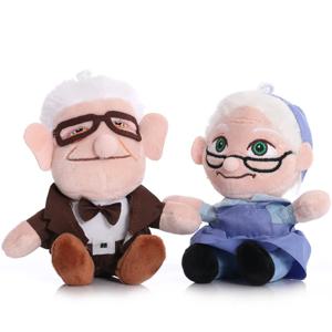 2PCS 영화 UP 칼 플러시 장난감 할아버지 할머니 만화 인형 인형 펜던트 동맹 칼 플러시 장난감 어린이 생일 선물