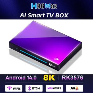 H96 MAX M9 AI 안드로이드 14 TV 박스 NPU 6TOPS Rockchip RK3576 8 코어 2.4G 5G Wifi6 BT5.4 1000M LAN 8K 4K 120fps 4GB 64GB 8GB 128GB