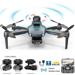 L600 PROMAX 드론 4K 전문 5G GPS HD 3축 짐벌 사진 브러시리스 접이식 쿼드콥터 RC 거리 3KM 드론 완구
