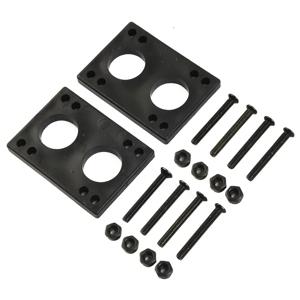 16Pcs 10mm 가스켓 라이저 패드 + 스케이트 보드 롱 보드 용 40mm 볼트 더블 로커 고무 패드 금속 볼트 1 세트 8 나사 2 스페이서