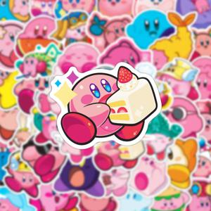 10/30/50pcs Kawaii 커비 만화 스티커 애니메이션 낙서 데칼 DIY 컴퓨터 데스크탑 자전거 미적 귀여운 스티커 재미 아이 장난감