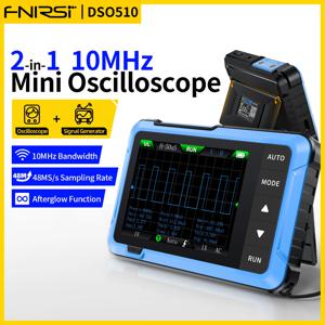 FNIRSI 새로운 DSO510 DSO153 DSO153 미니 핸드 헬드 디지털 2 IN 1 오실로스코프 휴대용 48 MS/s 10MHz 대역폭 전자 수리 도구