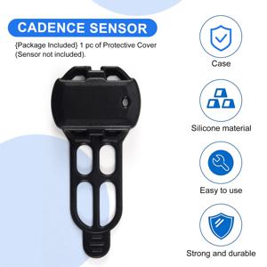 Bryton용 자전거 젤 스킨 보호 케이스, Garmin Cadence 센서, Magene 컴퓨터 센서 블랙 커버, 1 개 리치
