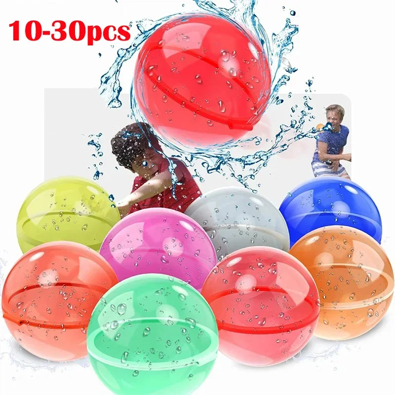 10-30Pcs 재사용 가능한 물 풍선 어린이를위한 물 공 야외 활동, 어린이 수영장 해변 목욕 장난감 여름 게임을위한 물 폭탄