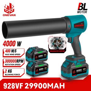 ONEVAN 400M/s 브러시리스 전기 블로워 제트 팬 300000RPM 휴대용 나뭇잎 터보 블로워 먼지 제거 도구 (마키타 18V 배터리용)