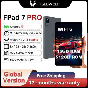 헤드울프 FPad7 PRO 안드로이드 15 태블릿 8인치 2.5K HD 최대 16GB+512GB, 6500mAh PD18W, 8MP+16MP 카메라, SIM 4G LTE WiFi 6