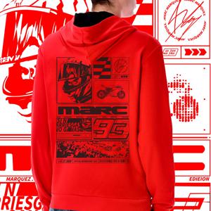 새로운 2025 MARC MARQUEZ WE ARE 93 프린트 패턴 매니아 레이싱 스웨트셔츠 ATHLEISURE SPORTS HOODIE