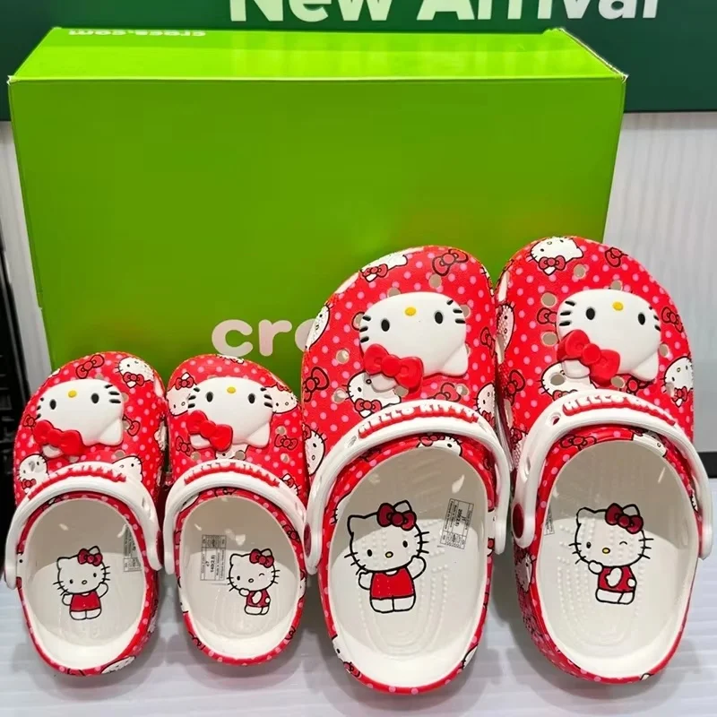 Miniso 헬로 키티 Pochacco 멜로디 여름 어린이 만화 어린이 슬리퍼 미끄럼 방지 부드러운 밑창 랩 발가락 샌들 아이 생일 선물