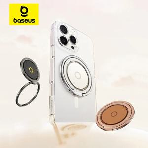Baseus 자기 전화 홀더 iPhone 16 초박형 360 용 MagSafe 무선 충전 용 손가락 링 버클 °   데스크탑 스탠드 회전