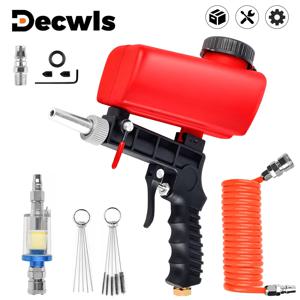 90psi 중력 샌드블라스팅 건 6.5mm 조정 가능한 소형 휴대용 공압 샌드블라스터, 무선 에어 도구, 가정용 샌드블라스팅 건 키트, 페인트, 얼룩, 녹 및 깨끗한 표면 제거