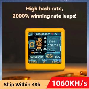 컴퓨터 괴짜를위한 BTC 솔로 복권 광부 스마트 TV Hashrate1060KH/s ESP32 선물 홈 자동 데스크탑 시계 낮은 전력 소비