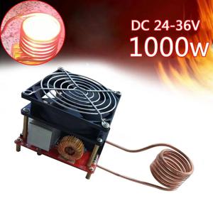 검정색과 빨간색 1000w ZVS 알라트 유도 가열 플레이트 키트 히터 쿠커 코일 튜브 DIY 히터 점화 장치 검정색과 빨간색 히터