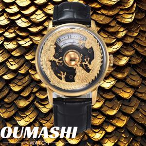 42mm 남성용 명품 시계 오토매틱 기계식 무브먼트 316L 스테인리스 스틸 시계 드래곤 더블 캘린더 맞춤 제작 시계
