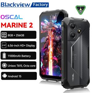 Blackview OSCAL Marine 2 러기드폰 8GB RAM 256GB 스마트폰 AI 11000mAh 배터리 6.56인치 HD+ 디스플레이 Unisoc T61 안드로이드 15 NFC