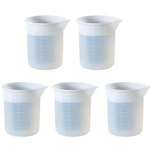 5 개/갑 100 ml 크리스탈 에폭시 실리콘 측정 컵 diy 수제 도구 스케일 비 스틱 조정 혼합 컵