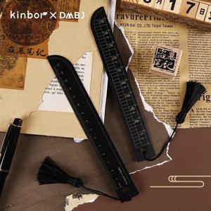 Kinbor-DMBJ 레트로 블랙 골드 고대 칼 눈금자 15CM, 북마크 문구 눈금자, 학교 사무실, 액세서리