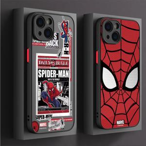 마블 스파이더 맨 전화 케이스 Apple iPhone 15 SE 7 6S Plus XS X XR 13 Pro Max 12 Mini 8 14 Plus 11 13 소프트 Funda 커버