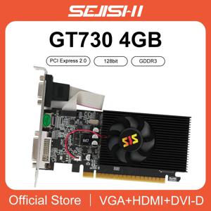 SJS 비디오 카드 GeForce GT730 디스플레이 Vga 카드 NVIDIA 게임 PC GT 730 4GD3 HDMI DVI 용 4GB DDR3 128Bit 컴퓨터 그래픽 카드