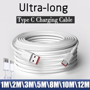 화웨이 샤오미 삼성 카메라용 USB TYPE-C 고속 충전 케이블, USB C 장치, 마이크로 USB, 안드로이드 충전 케이블, 66W, 3M, 5M, 8M, 10M, 12M
