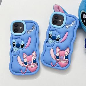 실리콘 웨이브 스티치 소프트 커버 케이스 iPhone 16 15 14 13 12 11 Pro Plus mini Max Xs XR 6 7 8 SE