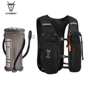 UTOBEST 트레일 러닝 배낭, 10L 초경량 수분 공급 조끼, 2L 물 주머니 포함, 야외 하이킹 사이클링 마라톤