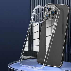 iPhone 15 14 13 12 16 Pro Max 16e 11 크리스탈 클리어 충격 방지 범퍼 폰 커버 용 초박형 고투명 하드 PC 케이스