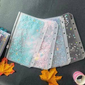 A5 A6 핑크 PVC 지퍼 가방 핸드 북 보관 문서 가방 정보 메모장 명함 책 루스 리프