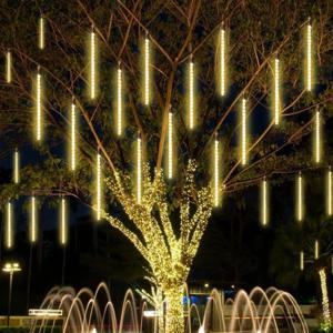 1pc 50CM/30CM LED 유성우 비 조명 방수 떨어지는 빗방울 요정 문자열 빛 정원 야외 파티 파티오 장식