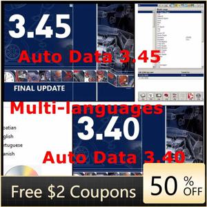 2025 핫세일 AUTO DATA 3.45 배선도 데이터 설치 영상 AutoData 3.40 다국어 CD USB 드라이브 자동차 수리 소프트웨어
