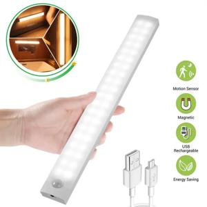 모션 센서 빛 무선 LED 밤 빛 USB 충전식 밤 램프 캐비닛 옷장 램프 부엌 1에 대 한 계단 백라이트