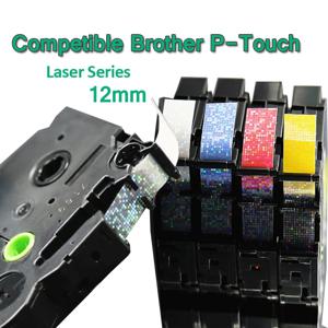 1Pcs 12mm 231L1 TZe-231 호환 TZe 231L1 TZ221L1 Brother Labeller P-Touch H110 용 다채로운 레이저 12mm 라벨 테이프