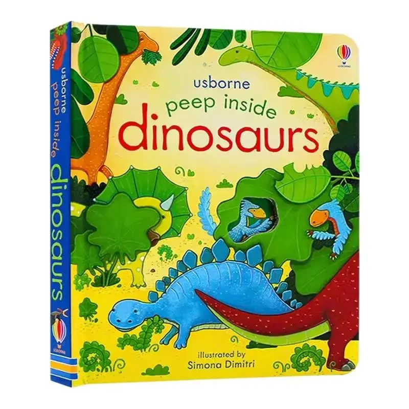 Usborne 영어 교육용 그림 북, 공룡 내부 엿보기, 어린이 아기 조기 독서 선물
