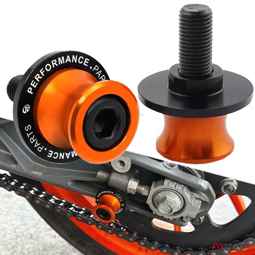 MOWOK For KTM 1290 390 790 890 1050 1090 1190 어드벤처 슈퍼 듀크 690 790 890 오토바이 M10 스윙 암 스풀 슬라이더 스탠드 나사
