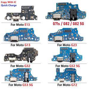 새로운 USB 충전 포트 소켓 보드 플렉스 커넥터 부품 Moto G42 E32 E13 G200 G22 G13 G23 G32 G52 G53 G72 G73 G71S G82 5G G71