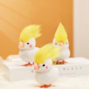 1pc 점프 참새 새 시계 태엽 장난감 시뮬레이션 플러시 대화 형 장난감 어린이 크리스마스 생일 선물